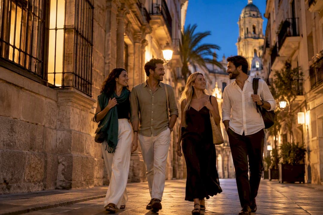 4-Night Friends' Getaway in Málaga: City Nights and Private Retreat